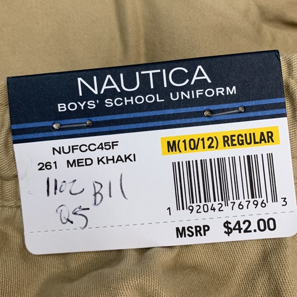 NAUTICA Big Boys Uniform Evan Tapered-Fit Stretch Joggers Size M(10/12) - Picture 6 of 10